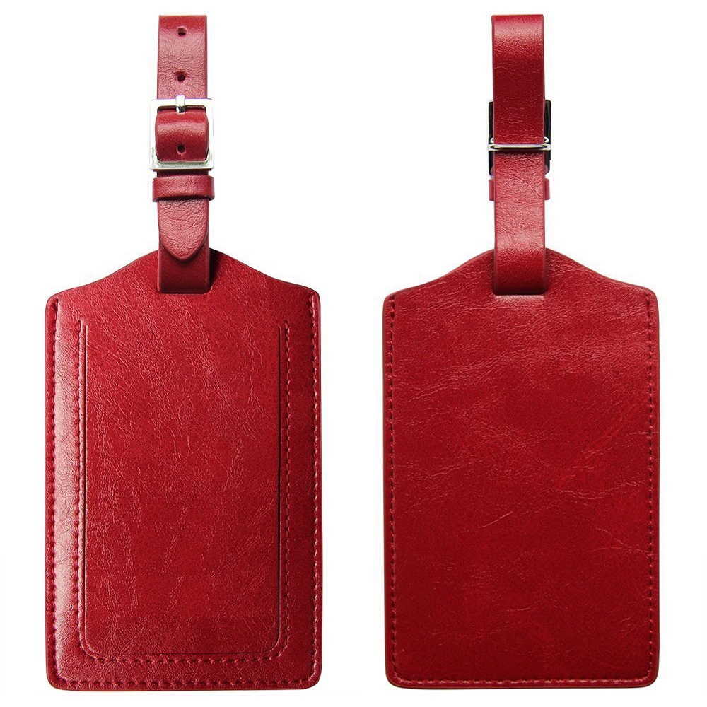 Leather Luggage ID Tag - Leather Travel Accessory